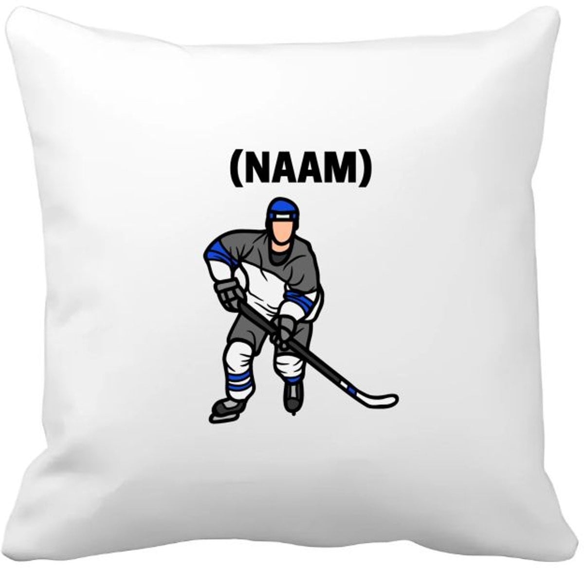 Akyol Kussenhoes met eigen naam - IJshockey thema - 40 x 40 cm