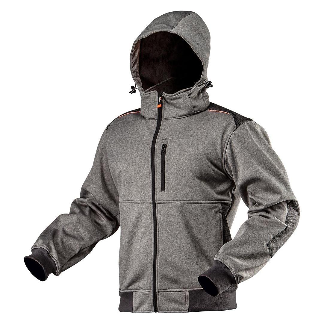 Topex Softshelljacke wind-wasserdicht grau/schwarz S (S) (TOP-81-551-S)