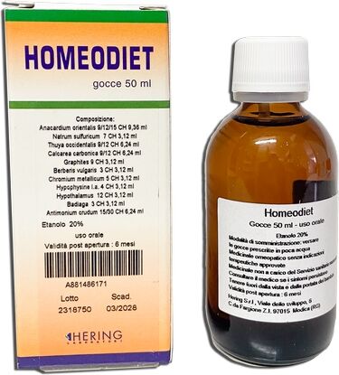 Hering Homeodiet Medicinale Omeopatico Gocce 50 Ml