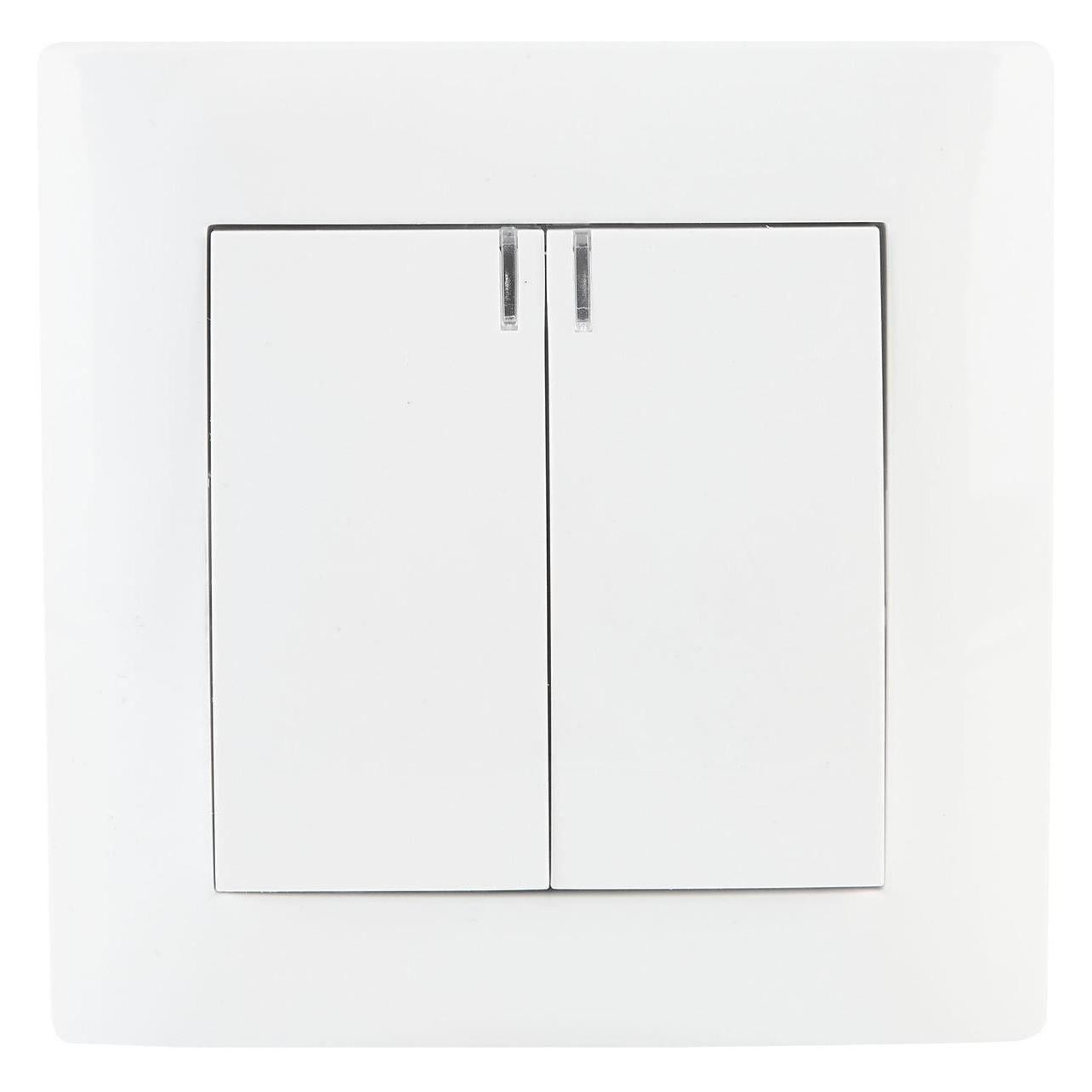 VCX Doppelhaken mit Beleuchtung WESA LC 04 Weiss (65220403)