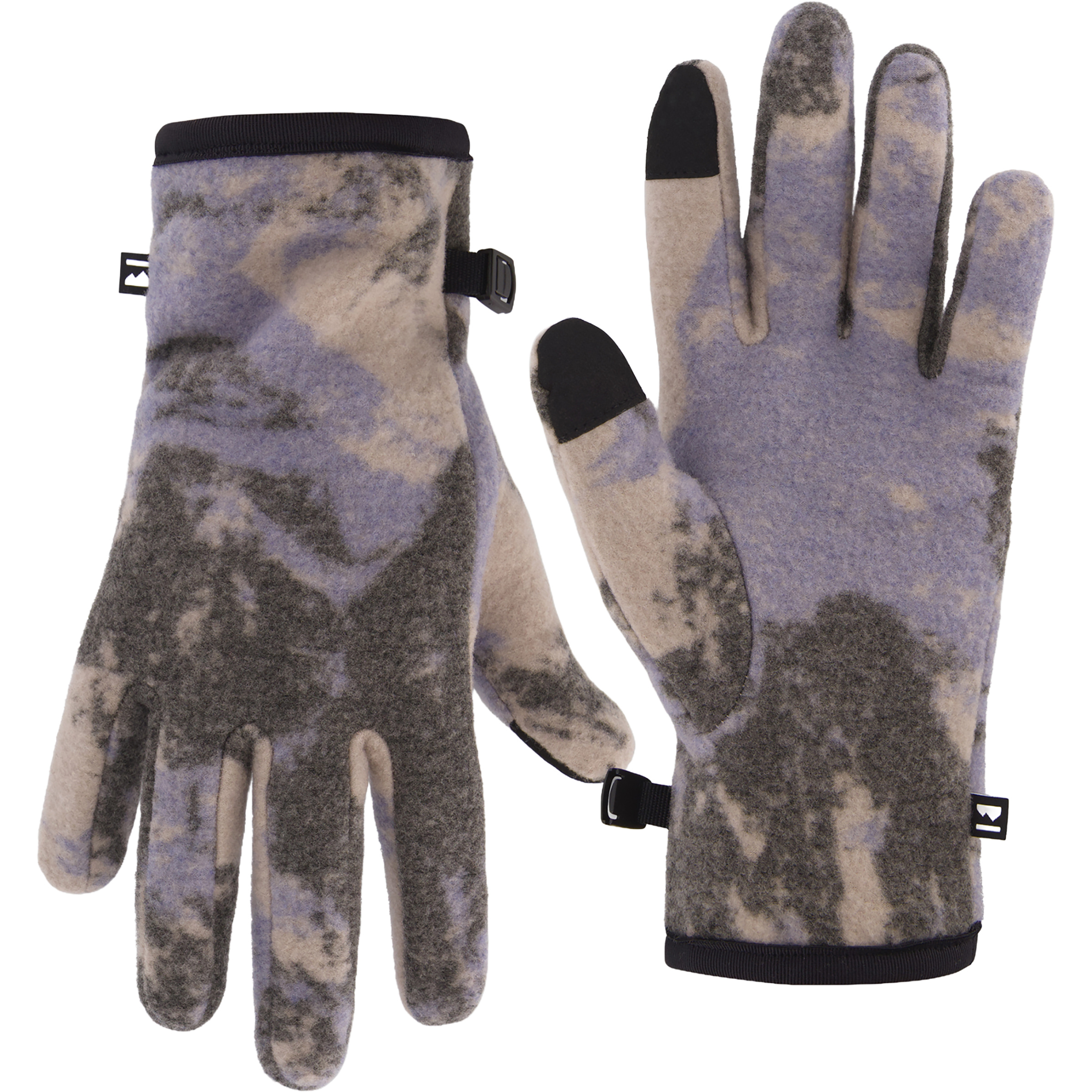 Mons Royale Pileup Wool Fleece Fingerhandschuhe grau Größe XL Lifestyle Schnell trocknend Merinowolle | Lyocell (Tencel)