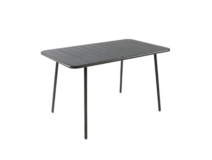 Table De Jardin 4 À 6 Places 120cm Gris Foncé Bergame