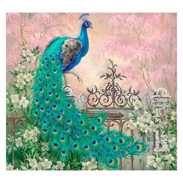 Norimpex 5D-Diamantmosaik - Pfau 40x30cm (54613481)