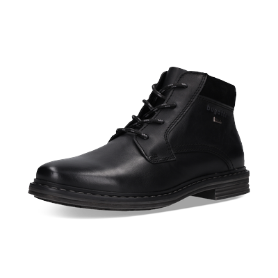 Winterboots BUGATTI, Herren, Gr. 42, Textil, schwarz, Nappaleder, Basic, Schuhe Winterboots, Schnürboots, Schnürstiefelette mit TEX-Membrane