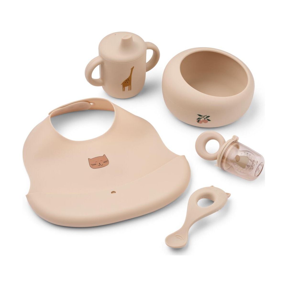 Liewood Mileah Baby Mealtime Set apple blossom (2417) ONE SIZE LW20421-2417-ONE SIZE-CU