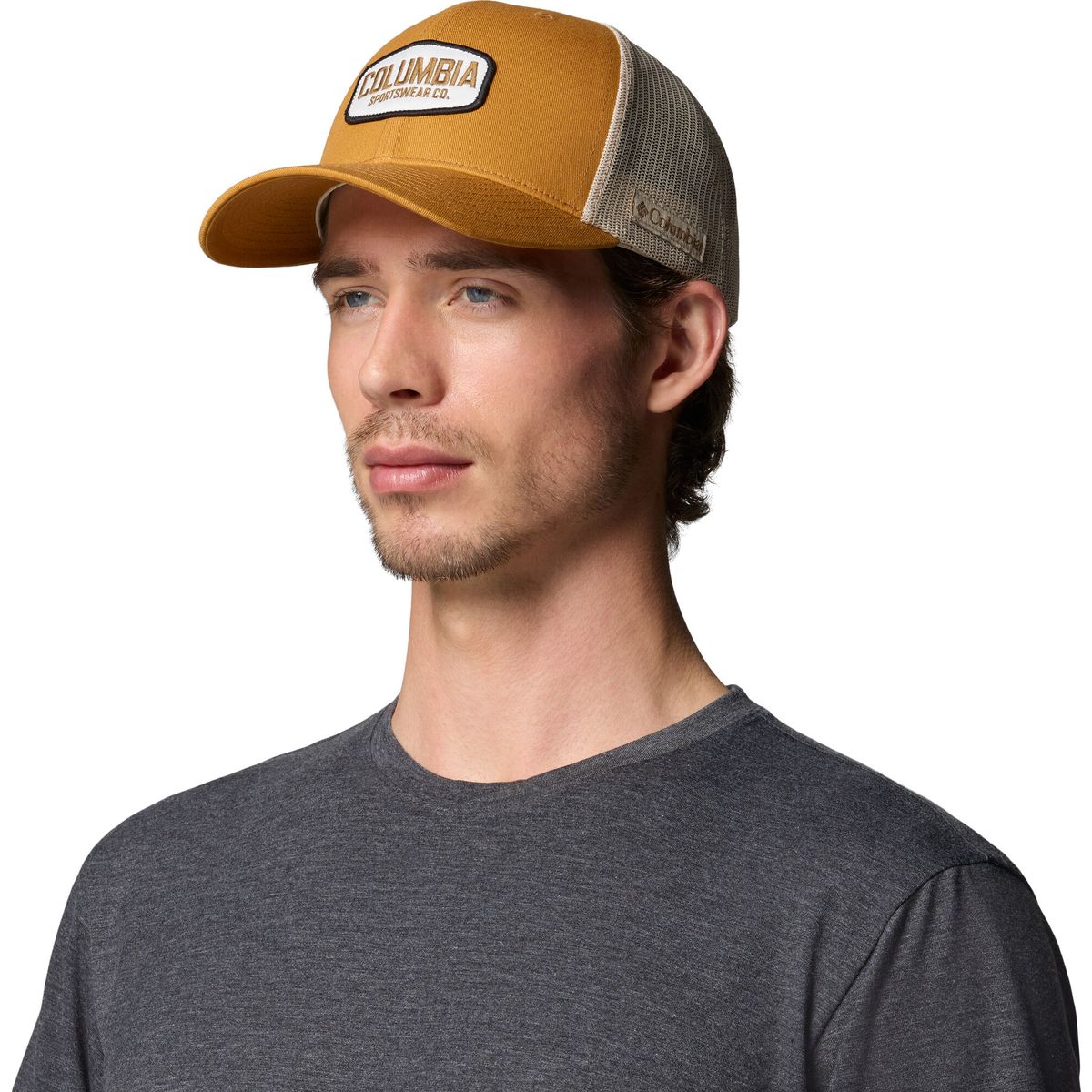 Columbia Mesh Snap Back Hat maple sugar, ancient fossil, work badge (779) O/S 165254-1652541-779-O/S