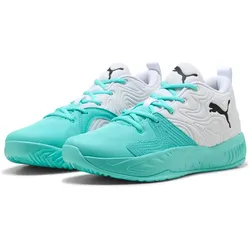 PUMA Court Pro 3 Basketballschuhe 04 - PUMA white/PUMA black/elektro aqua 41
