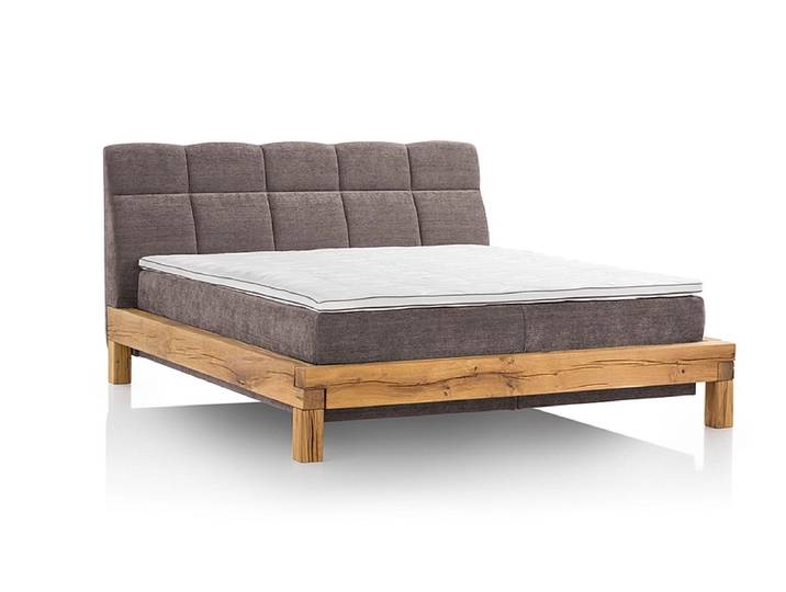 Boxspringbett ASPEN braun 140x200cm halbfest