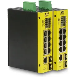 KTI Networks Industrie Switch (10 Ports), Netzwerk Switch, Schwarz