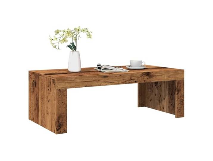 HEFZGDB Couchtisch Altholz-Optik 102x50x35 cm Holzwerkstoff mit Stabiler Tischplatte für Wohnzimmer, modernes Design mit minimalistischen Look und natürlicher Eleganz, langlebiges