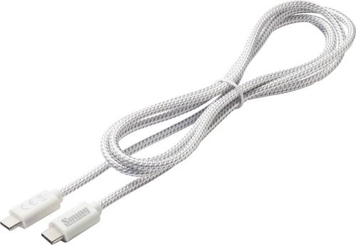 Dehner Elektronik USB-C Kabel USB 2.0 USB-C Stecker 1.5m Weiß Power cable (USB-C to USB-C)