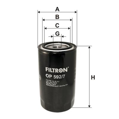 FILTRON Ölfilter OP 592/7 Anschraubfilter 175mm GewindemaßM22x1.5 für Iveco