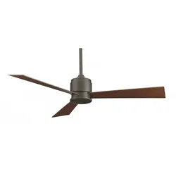 Casafan fanimation zonix 137, brauner metallventilator ohne beleuchtung, flügel aus walnuss-/kirschholz, durchmesser 137 cm