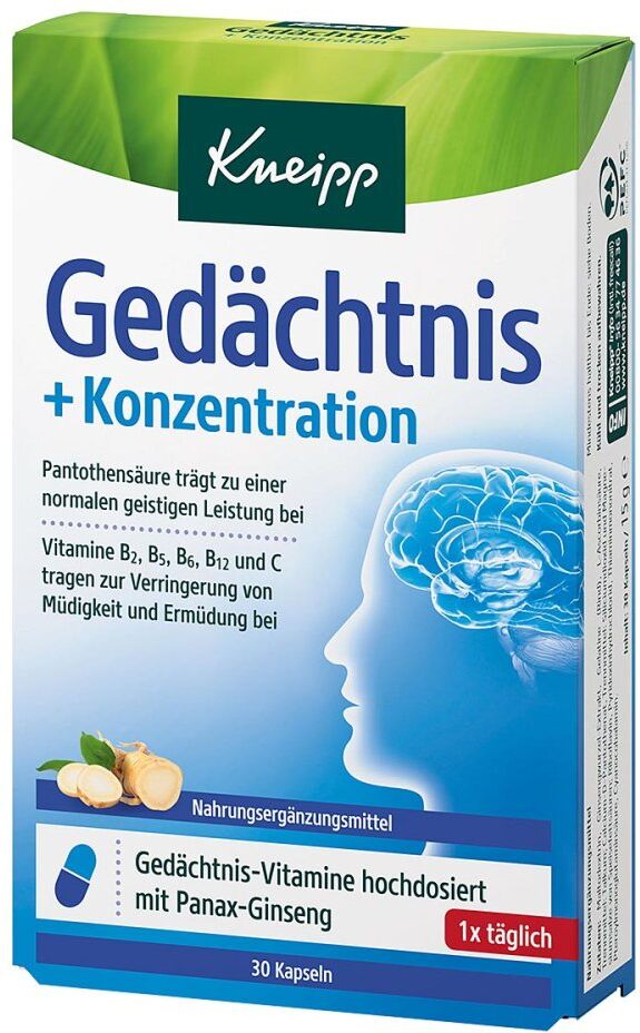 Kneipp Gedächtnis + Konzentration Kapseln