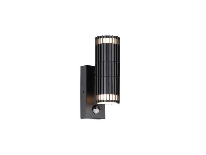 Aussenwandleuchte Detroit, Schwarz, Metall, Kunststoff, 11.3x22.2x7 cm, Europäischer Sicherheitsstandard, IR Bewegungsmelder, Lampen & Leuchten, Außenbeleuchtung, Außenleuchten