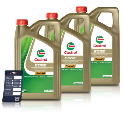 Castrol 15 L EDGE 5W-40 + Ölwechsel-Anhänger [Hersteller-Nr. 15F7D7]