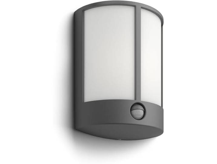 Philips Stock Außenwandleuchten, 5,5 W, 2700 K Warmweiß, wasserfest, anthrazit, IP44 wetterfest