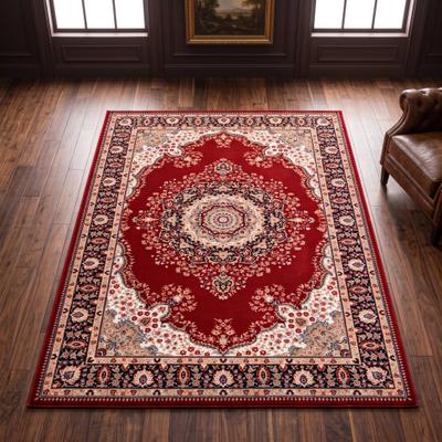 Wollteppich THEKO "Dolna - 809", rot, B:50cm H:10mm L:80cm, Schurwolle, Teppiche, Kurzflor, reine Wolle, Orient-Optik