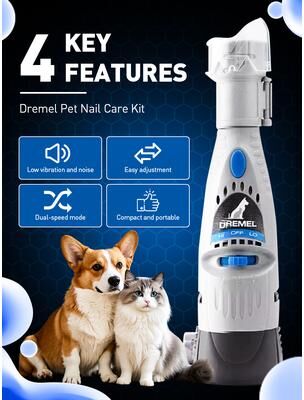 Happy Pet Pantry Dremel Quiet Pet Nail Grinder Kit Cordless Dog Nail Grinder For Dogs & Cats Dremel Quiet Pet Nail Grinder Kit Cordless Dog Nail Grinder For Dogs & Cats