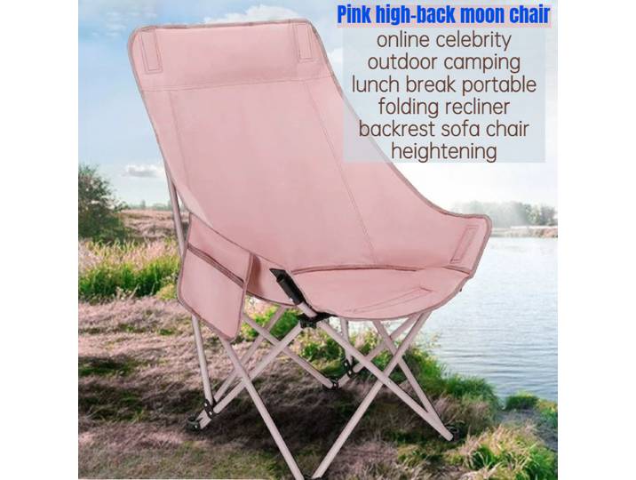 Chaise de camping inclinable portable pliable rose ultralégère pour artiste maquilleur, chaise de voyage, mobilier de patio