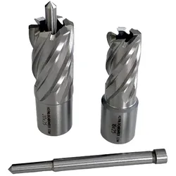 HSS Kernbohrer Ø 14mm - Kernlochbohrer für Stahl/Metall, Schnitttiefe 30mm, Weldonschaft 19mm, für Magnetbohrmaschine, ohne Auswerferstift