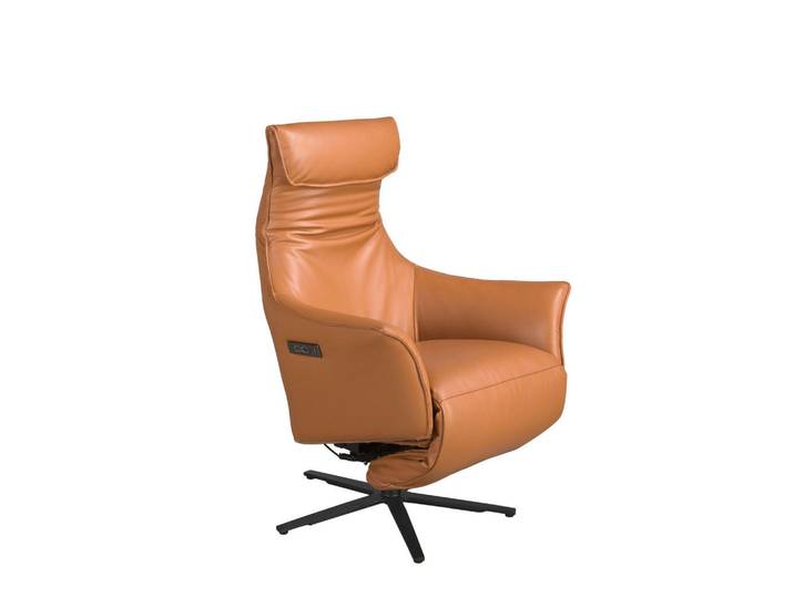 Angel Cerda Fernsehsessel Drehsessel aus braunem Leder 78/70/115 cm, Braun, Essen/Getränk, Füllung: Polyurethan (PUR),Polyurethan (PUR),Polyurethan (Pur), Freiform,Freiform, 78x115x70 cm, Wohnzimmer, Sessel, Relaxsessel