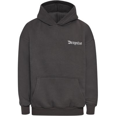Kapuzensweatshirt DROPSIZE "Dropsize Herren Dropsize Heavy Cloud Dove Hoodie", Herren, Gr. S, schwarz (washed schwarz), 70% Baumwolle, 30% Polyester, Rundhals, Sweatshirts