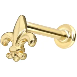 14 Karat Gold Labret mit Push Fit LILIE