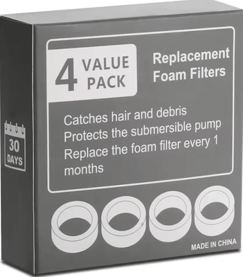 Inspire Curations PurePump Foam Filter Replacement Set For Cat Water Fountains black