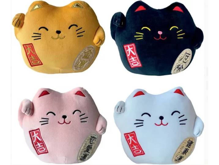 Peluche Maneki Neko - Lucky Cat 40Cm - Asst