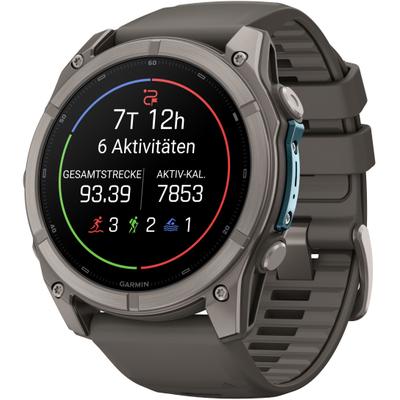 GARMIN Smartwatch "Fenix 9", grau, kieselgrau, titan 3, 51mm, ohne eSIM, Smartwatches, Smartwatch, Topseller