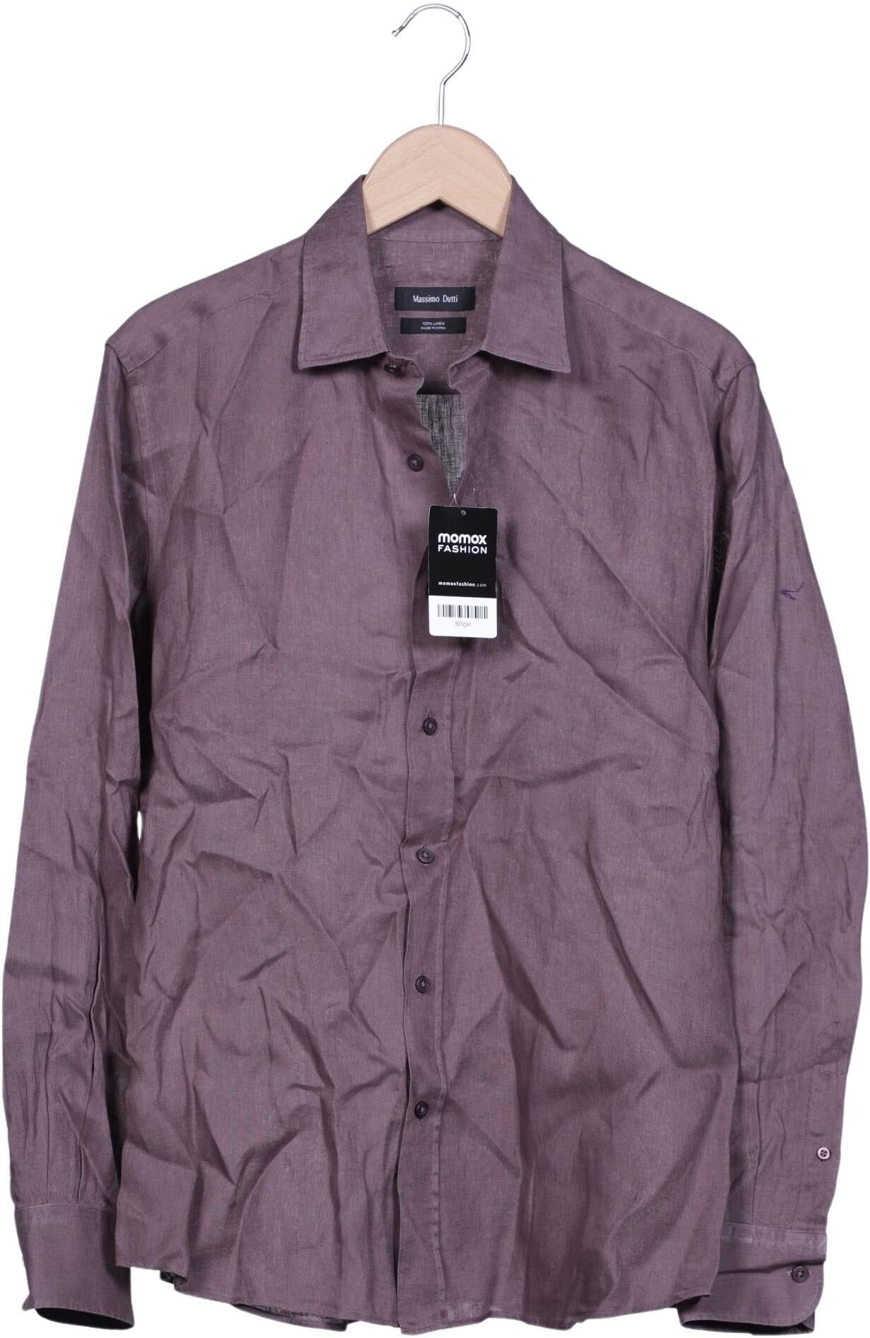 Massimo Dutti Herren Hemd, Lila, Gr. M, Leinen - Second Hand
