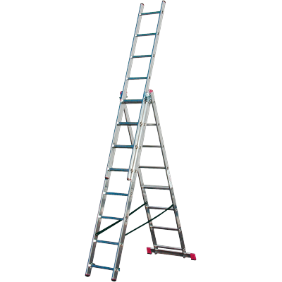 Vielzweckleiter KRAUSE "CORDA", grau (aluminiumfarben), H:450cm, Aluminium, Leitern
