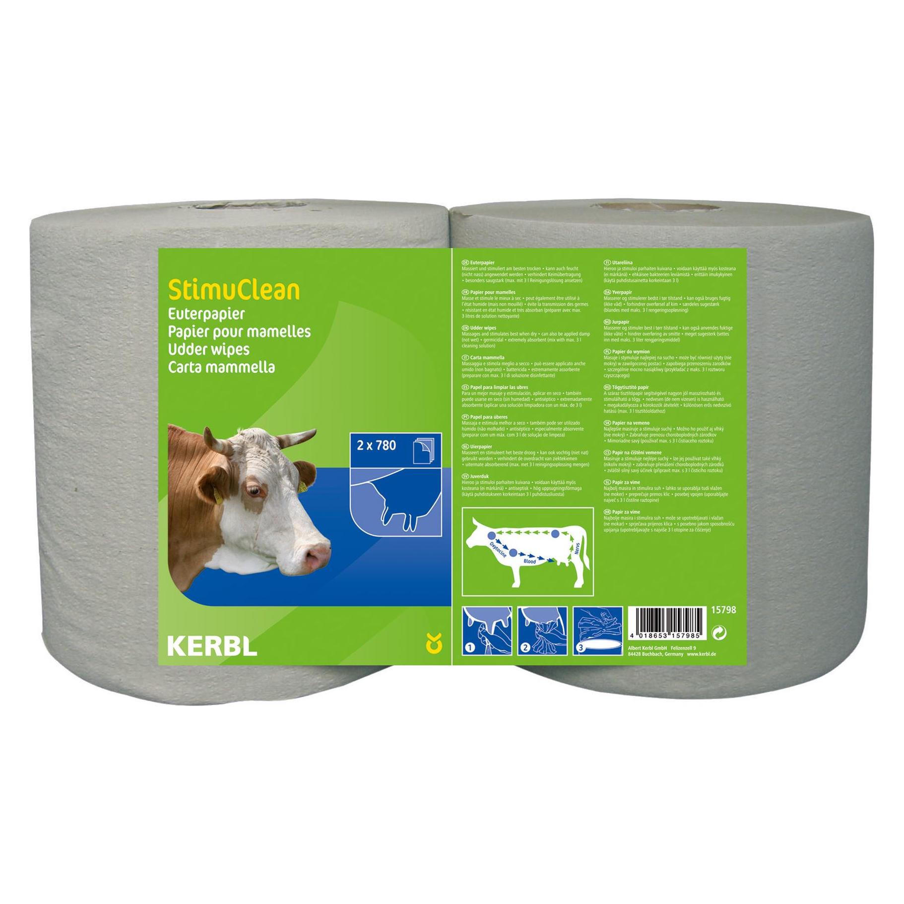 Kerbl StimuClean Euterpapier, extra 2x780 Blatt (15798)