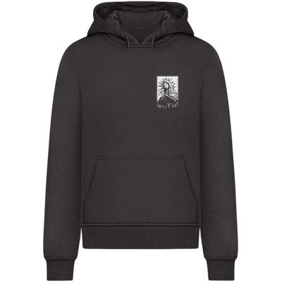 Kapuzenpullover MISTERTEE "MisterTee Sacred Mary Hoody", Herren, Gr. XXL, schwarz, 65% Baumwolle, 35% Polyester, bedruckt, Rundhals, Pullover Kapuzenpullover