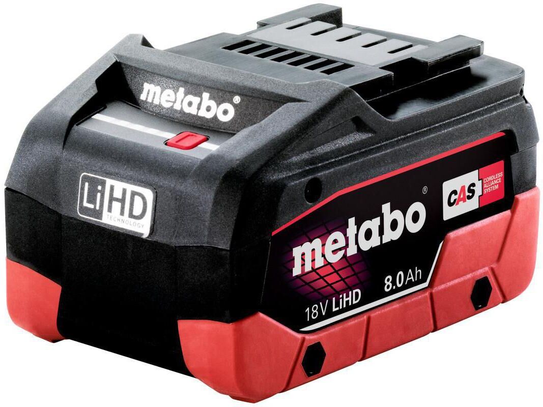Akku METABO "18 V, 8 Ah LiHD", schwarz, 18 V, Akkumulatoren, Akku schwarz 18 V