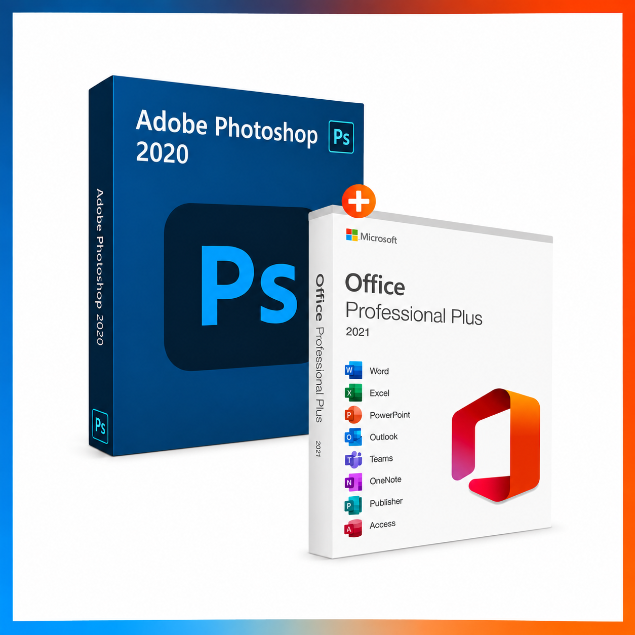 Adobe Photoshop 2020 & Microsoft Office 2021 Professional Plus for Windows (BUNDLE)