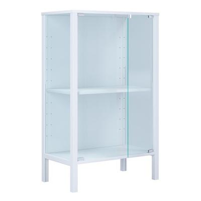 Glasvitrine Jensol mit ESG Glas Kommode stehend