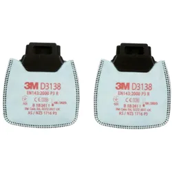 3M Secure Click D3138, P3 R Partikelfilter mit Aktivkohle mit zusätzlichem Schutz gegen organische Gase und Dämpfe unter Grenzwert sowie Ozon bis zum 10-fachen des Grenzwertes. Ideal zum Schweissen