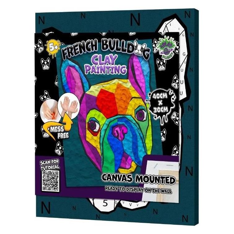 Planet Clay painting p lrred 30x40cm, fransk bulldog (777686)