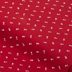 Baumwoll-Trachtenstoff "Streublümchen", rot