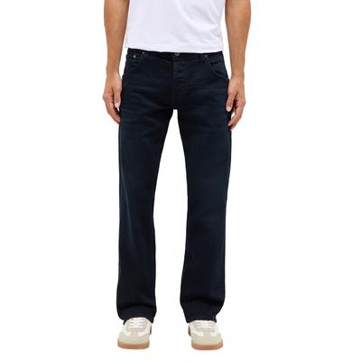 Straight-Jeans MUSTANG "Herren Style Michigan Straight", Herren, Gr. 33, Länge 32, blau (983 dunkelblau), Denim/Jeans, 98% Baumwolle, 2% Elasthan, unifarben, straight fit, Jeans Straight-Jeans