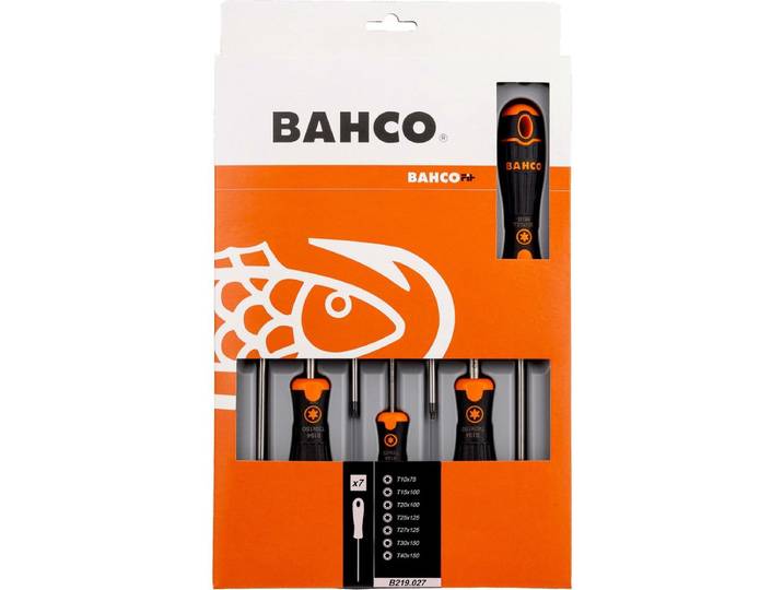 BahcoFit schroevendraaierset met rubber greep - Torx - 7-delig