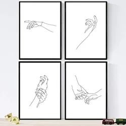 POSTER Set mit 4 Hände 2 A4 Rahmenlos