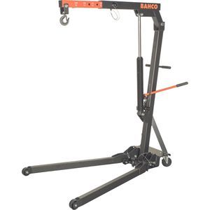 Bahco Werkstattkran BH6FC1000, Motorkran, 1000 kg Tragkraft, fahrbar & klappbar, Hubhöhe bis 217,5 cm