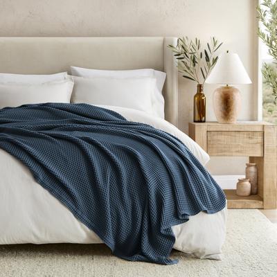 Becky Cameron 100% Cotton Waffle Textured Soft & Breathable Bed Blanket