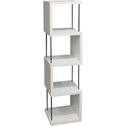 REGAL Elga 33x33x126 aus Holzwerkstoff in der Farbe weiß matt lack