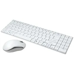 LogiLink Combo Set mit Autolink Tastatur-und-Maus-Set kabellos 2.4 GHz Deutsch Weiß