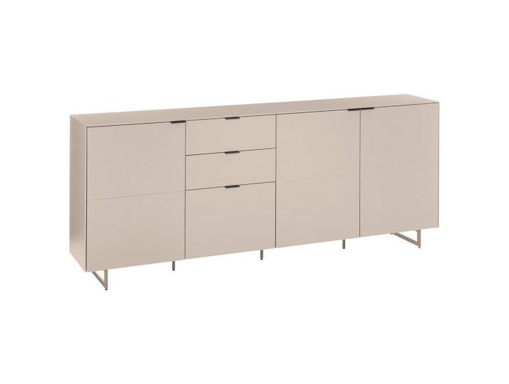 Carryhome Sideboard, Kaschmir, Metall, 3 Fächer, 2 Schublade(n) Schubladen, 220x89x38 cm, Beimöbel erhältlich, Wohnzimmer, Kommoden & Sideboards, Sideboards