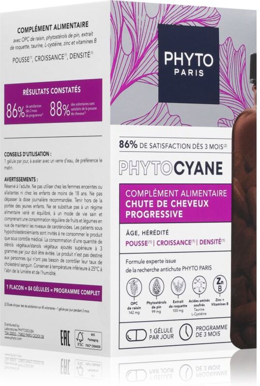 Phyto Phytocyane Intensive+ capsules anti-chute 84 cps